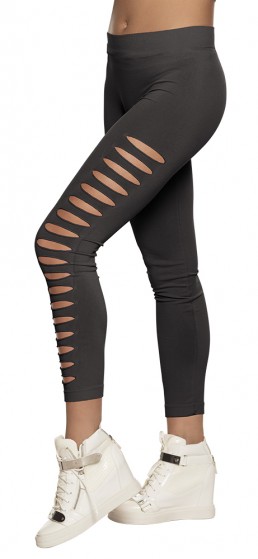 Gaten-Legging Zwart