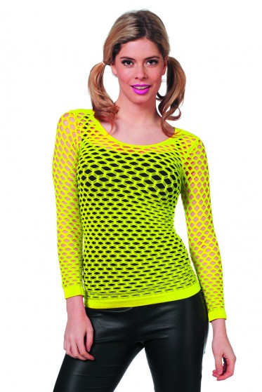 Netshirt neon geel