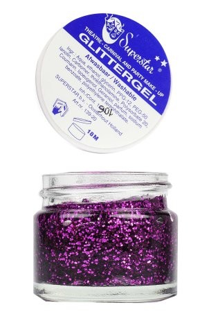 Face-en Bodygel Glitterpaars