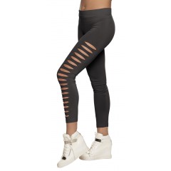 Gaten-Legging Zwart